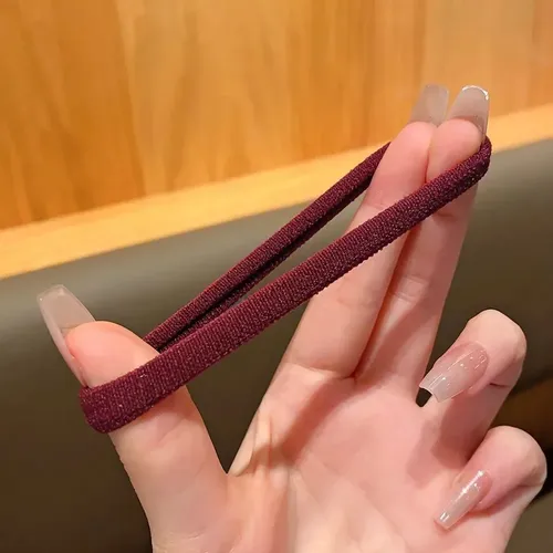 100 Ligas Multicolor Alta Elasticidad Sin Costuras Para Pelo