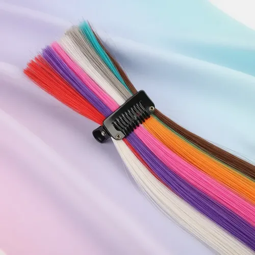 Extensión De Pelo Colores Fantasia C/ Micropeineta X Unidad