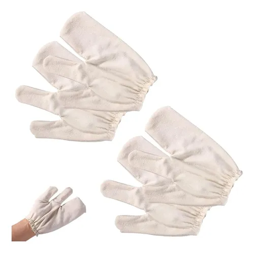 Guantes De Seda Cruda Para Exfoliar Y Masaje Ayurvédico