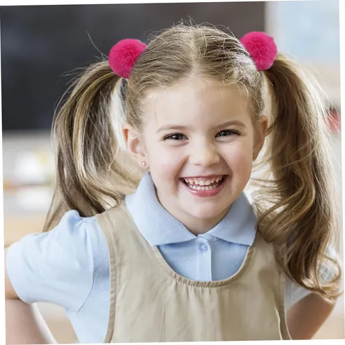 8pcs Gomas Para El Cabello De Piel Para Niñas,lindos Lazos