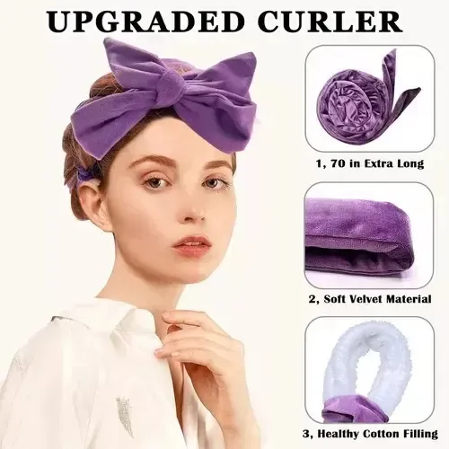 Set De Rizador Sin Calor Para Ondas Grandes De Dormir 9 En 1