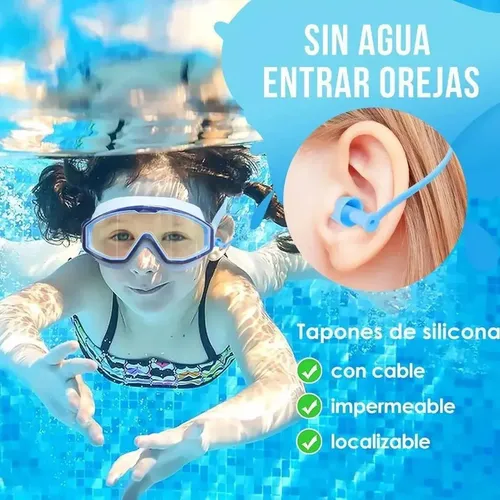 Kit 6 En 1 Natación Infantil Gafas Y Gorro De Baño Para