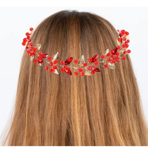 Enredadera Para El Cabello De Novia, Piezas Para El Rojo