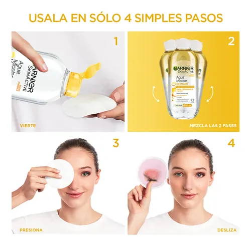 Agua Micelar Garnier Bifasica Skin Active X 400ml