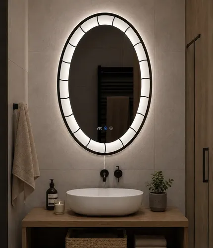 Espejo Led Fría Touch 60x80cm, Antiempaño, Reloj Y Temperatu