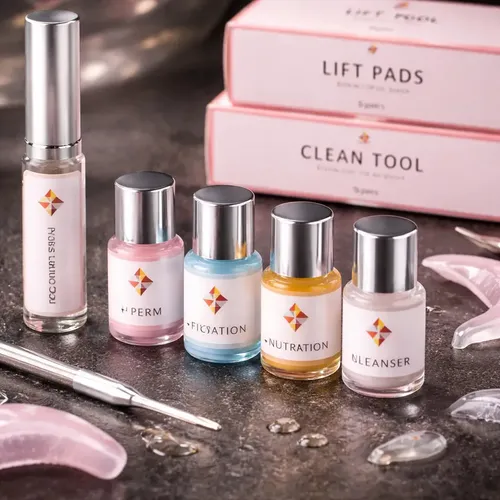 Kit Combo Lifting De Pestañas Extensiones Permanente Transparente C