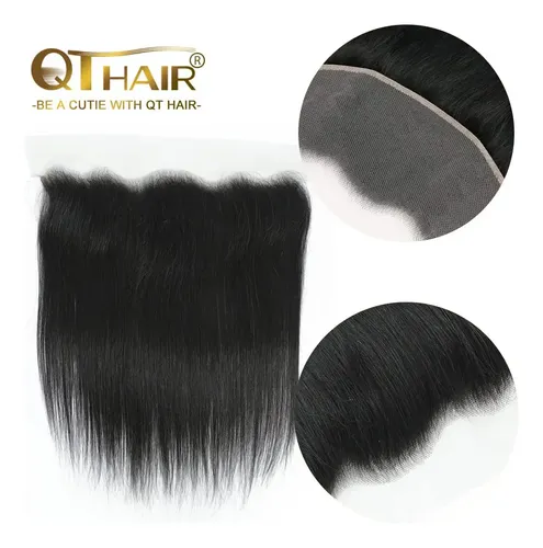 Cabello Liso Con Encaje Frontal, 100% Humano, 14 Pulgadas, N