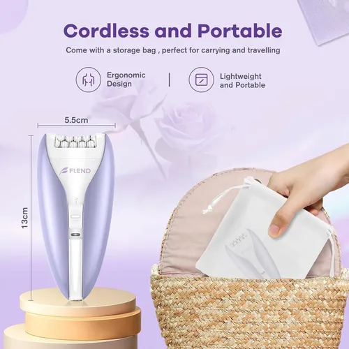 Depiladora Inalámbrica Beauzmo 2 Velocidades Morado
