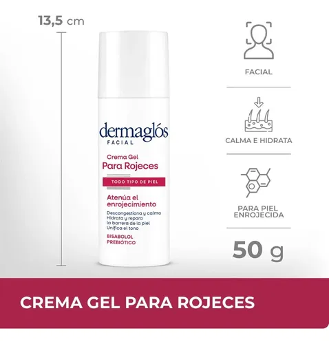 Dermaglós Facial Crema Gel Para Rojeces Pieles Con Rosácea