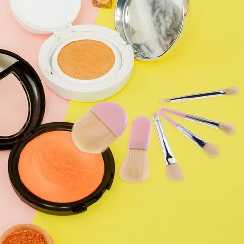 1 Juego De Minibrochas De Maquillaje De Viaje Con Funda Para