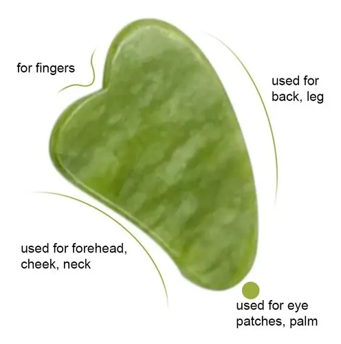 . Set Facial De Rodillos De Jade Y Gua Sha Con Piedra De Z .