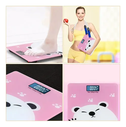 Balanza Personal Digital De Baño Personajes Digitos 180kg