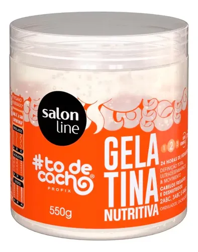 Salon Line To De Cacho Gelatina Nutritiva Anti Frizz 550 6c