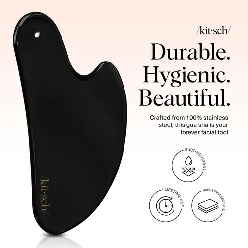 Gua Sha Kitsch Acero Inoxidable Matte Black
