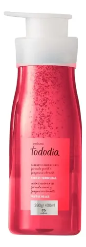 Jabon Liquido En Gel Frutas Rojas Tododia Natura Vegano