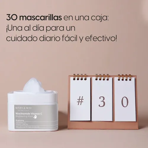 Mary&May Niacinamide Vitamin C Mascarillas – 30 Unidades x Pack