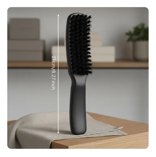 Cepillo De Peinado Para Cabello Y Barba Con Cerdas, Negro