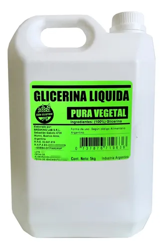 Glicerina Líquida Vegetal X 5 Kilos (usp) Nuevo Envase Duro!