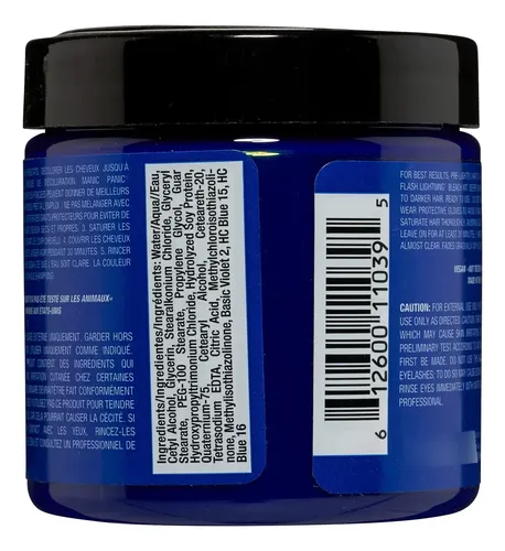Tinte Para Cabello Blue Rockabilly Para Manic Panic, 4 Onzas