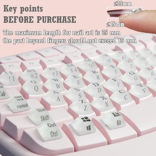 Ivaso 80 Pcs Pegatinas De Teclado Translúcidas Para Uñas