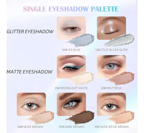 Paleta De Sombras Moonlight White Euphily 01