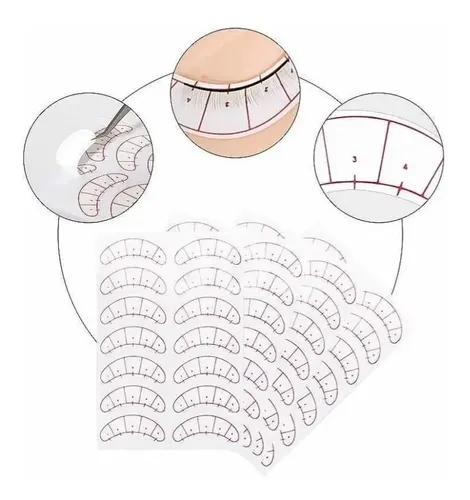 Pack X10 Planchas Parches Adhesivos Extensión De Pestañas