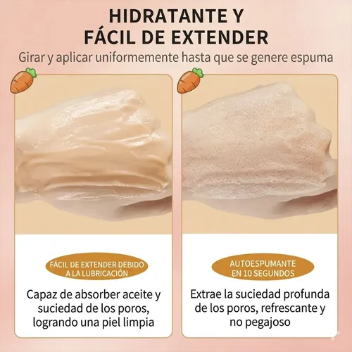 Mascarilla Facial Burbuja Zanahoria Ácido Salicílico X12