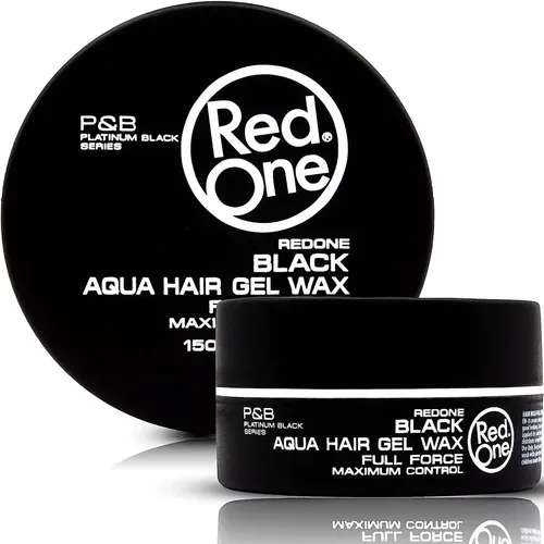 Redone Aqua Hair Gel Wax Full Force Negro -5 Onzas /5.1 Fl O
