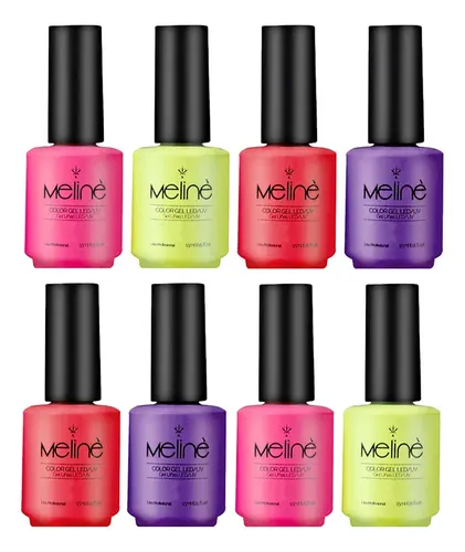 8 Esmaltes Semipermanentes Gel Uv/led Meliné Uñas Manicuria