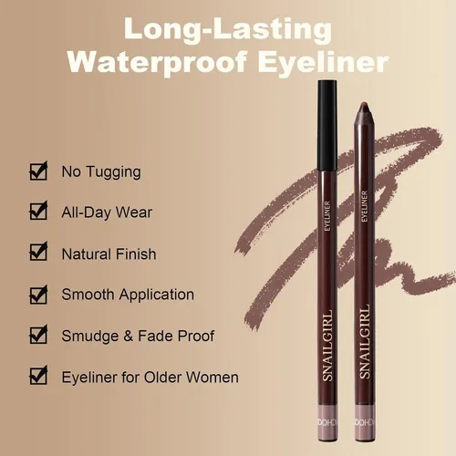 Lápiz Delineador En Gel Plum&brown 2 Piezas C/ Sacapuntas