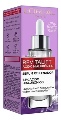 Sérum Rostro Revitalift Ácido Hialurónico 30ml L’oréal Paris