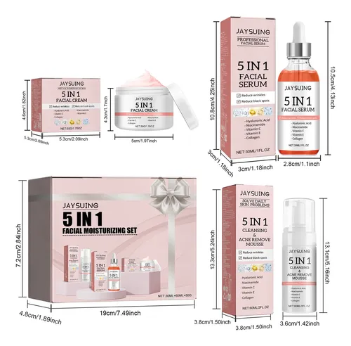 Set Facial Hidratante 5 En 1 Antiedad