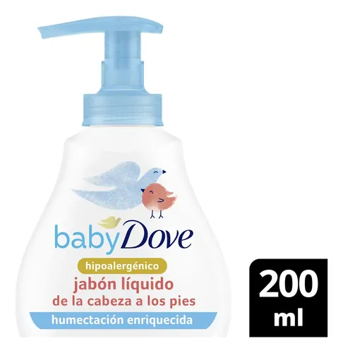 Jabón Liquido Corporal Baby Dove Humectación Enriquecida 200 ml