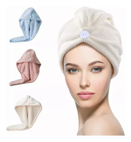 A Toalla Para Cabello Microfibra Gorro Secado Rapido A