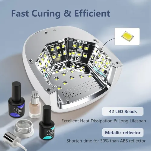 Lámpara Uv Led 96w Inalámbrica Para Uñas Xcvpl Batería