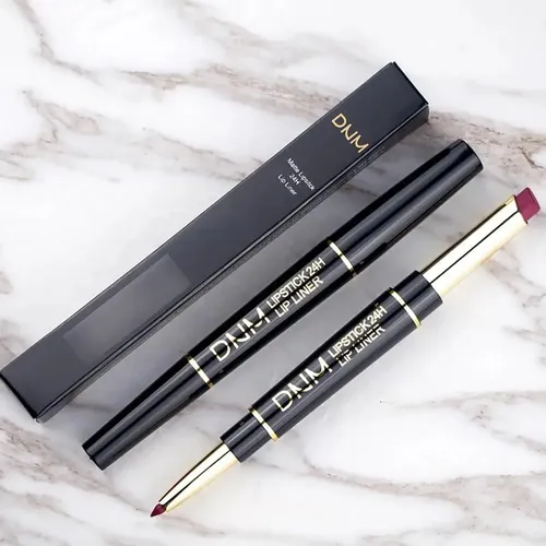 Set Labial Y Delineador 3 Piezas Coral Rosa Té Leche Mauve