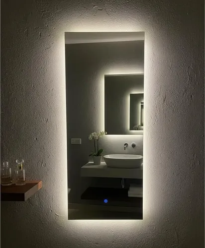 Espejo Rectangular Touch Led 100 X 50 Cm