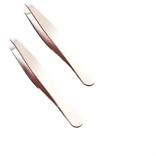 Pinza Para Cejas, Punta Inclinada, De Acero Inoxidable, Anti