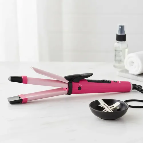 Rizador De Pelo 2 En 1 Dinax Style 30w Color Rosa Chicle