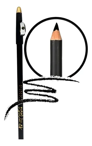 Lápiz Delineador Ojos Negro Con Sacapuntas Pink 21