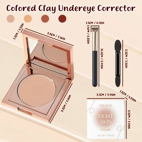 Corrector De Ojeras Voyocuge Cc 10ml Piel Clara Con Brocha