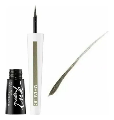 Maybelline Master Ink Metallic Liquid Eyeliner 30 Shimmer Acabado Metálico Color 33glimmergreen