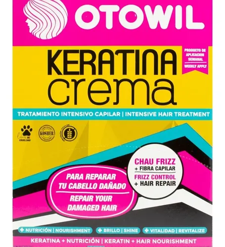 Otowil Keratina Crema Máscara Antifrizz Nutritiva X6 Sobres