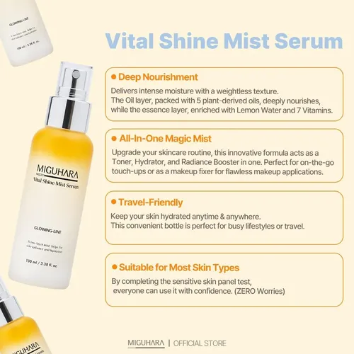 Niebla Hidratante Vital Shine Milagro (100ml)