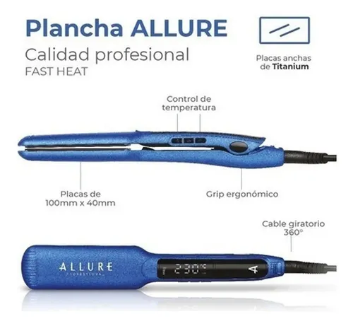 Planchita De Pelo Allure Pl1030ap Profesional