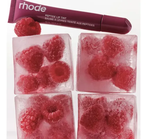 Rhode Lipstick Lip Peptide Lip Tint Hailey bieber acabado cremoso color raspberry jelly