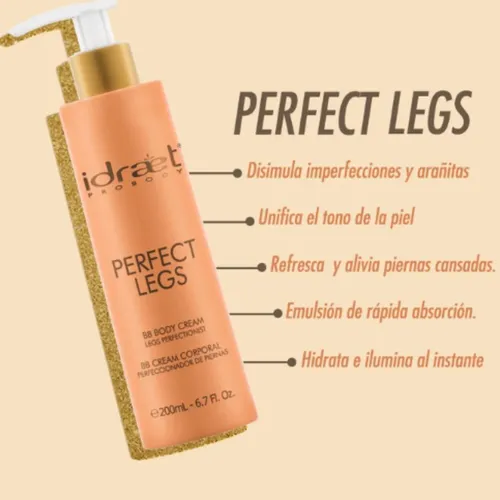 Piernas Perfectas Idraet Bb Cream Hidrata Efecto Glow 200g