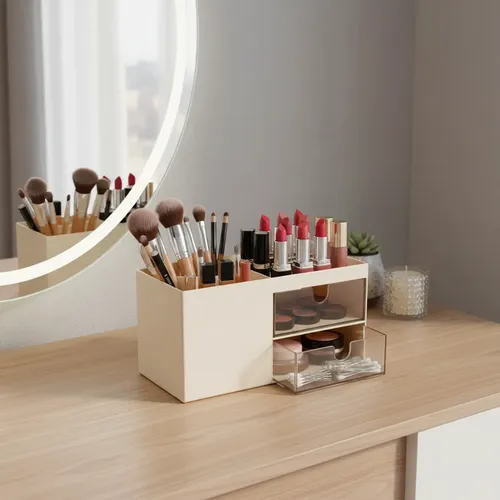 Multiorganizador Acrilico 2 Cajoneras Manicuría Cosmetica