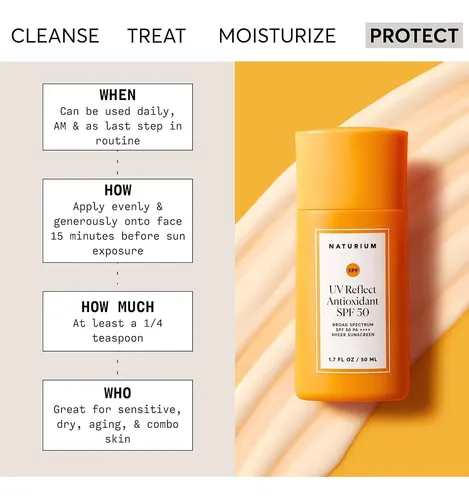 Protector Solar Facial Naturium Uv Reflect Spf 50 Ligero 48g