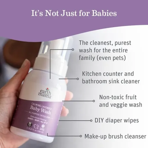 Jabón Corporal Earth Mama Calming Lavender Baby Wash 240 Ml